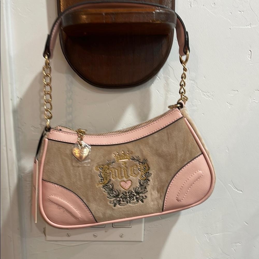 Juicy Couture Pink and Tan Women's Bag